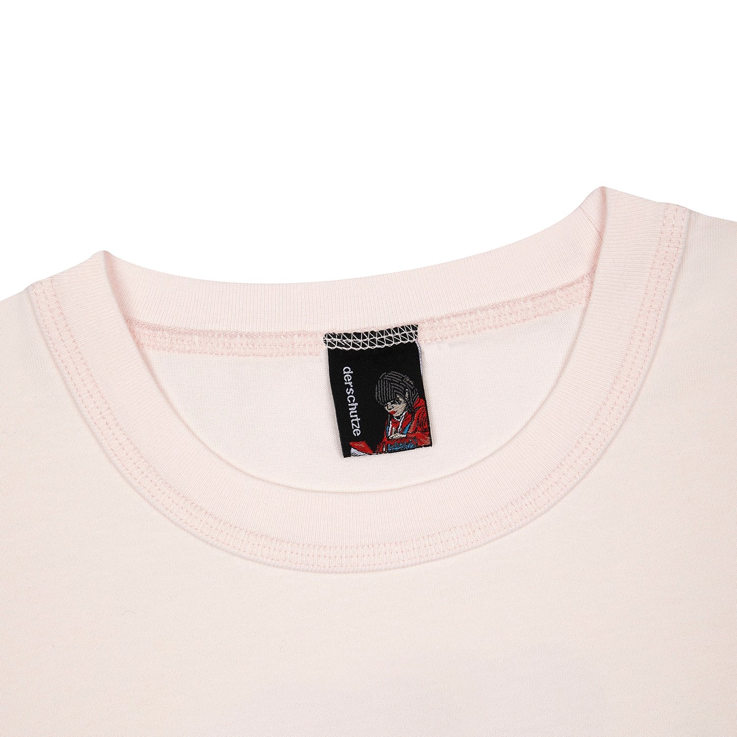 OFFCODE.USA pink 100% cotton t-shirt with embroidery on the front and print on the back.